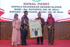Pisah Sambut Kajari Klaten, Faizal Banu Dengan Suyanto