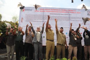 Dandim 0732/Sleman Hadiri Deklarasi Pemilu Damai dan Apel Siaga