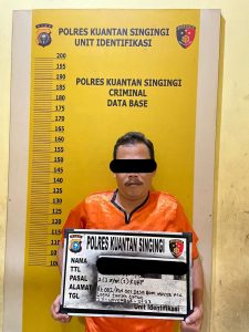Satreskrim Polres Kuansing Amankan Tersangka Tindak Pidana Pemalsuan Surat Desa Giri Sako