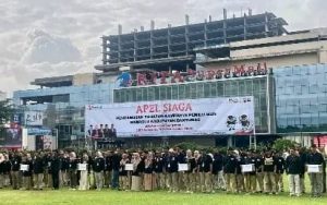 Dandim Banyumas Ikuti Apel Siaga Pengawasan Tahapan Kampanye Pemilu 2024