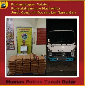 Tim Tarantula Polres Tanah Datar berhasil menggagalkan upaya pengiriman ganja seberat 45 kilogram ke pulau Jawa