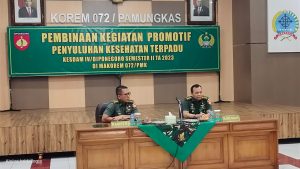 Prajurit Korem 072/Pamungkas Terima Penyuluhan Kesehatan Kesdam IV/Diponegoro