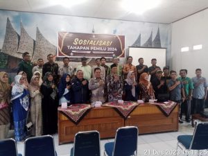 KPU Kabupaten Pasaman Gelar Sosialisasi Tahapan Pemilu Tahun 2024 Yang Dilaksanakan Oleh PPK Kecamatan Bonjol