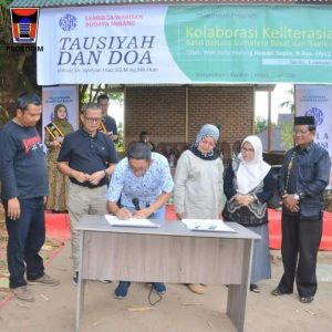 Wali Kota Padang Resmikan Kolaborasi Balai Bahasa Sumbar Dengan Komunitas Literasi Bukik Ase
