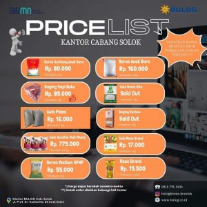 Meriahkan HUTKAB Dharmasraya ke 20, Bulog adakan Bazar 2 Hari