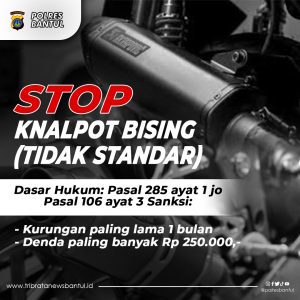 Dalam Sepekan Polres Bantul Sita 164 Knalpot Brong
