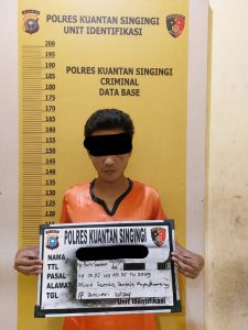 Tim Mata Elang Satresnarkoba Polres Kuansing Amankan Pelaku Tindak Pidana Narkotika Jenis Sabu
