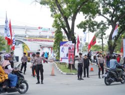 OMB LK,  Polda Riau Amankan Kampanye Akbar Tatap Muka Cawapres 03 Prof DR H.M.MAHDFUD MD di GOR Gelanggang Remaja Pekanbaru