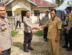 Polsek Kuantan Tengah Lakukan Patroli Terkait Pengecekan Lokasi Tps Yang Rawan Banjir Dalam Rangka Cooling System Pemilu 2024