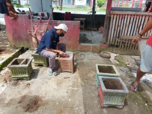 Pot bunga hasil karya WBP mulai produksi di Lapas Bukittinggi
