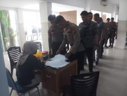 Jelang Pengamanan TPS, Bid Dokkes Polda Riau Gelar Pemeriksaan Kesehatan Personel