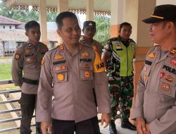 Kunjungan Kapolres Kuansing Ke PPK Kecamatan Inuman Dalam Rangka Rapat Pleno Hitung Suara Pemilu 2024 
