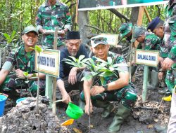 Danrem 031/WB Laksanakan Penanaman Mangrove Serentak Jajaran Kodam I/BB Dalam Program Unggulan Kasad