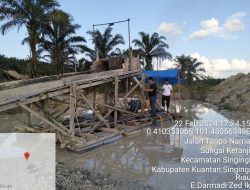 Polsek Singingi Lakukan Penertiban Penambangan Emas Tanpa Izin di Desa Sungai Keranji Kecamatan Singingi