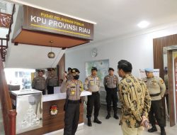 Tahap Penghitungan Suara, Subsatgas PAM  Tingkatkan Kewaspadaan Pengamanan di Kantor KPU Provinsi Riau