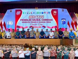 Polda Riau Bersama Ribuan Generasi Z Deklarasi Pemilu Damai 2024