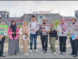 Manfaatkan Libur Panjang, Ditlantas Polda Riau sampaikan pesan Pemilu Damai 2024 di Lokasi Wisata
