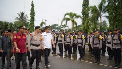 Bupati Hadiri Apel Pergeseran Persoil Polri Pengamanan TPS