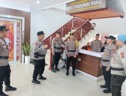 Satgas Preemtif Binmas Polda Riau Sambangi KPU Provinsi Riau Monitoring Situasi Kamtibmas