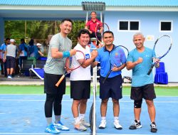 Lanud Roesmin Nurjadin dan BRI Pekanbaru Adakan Olahraga Bersama
