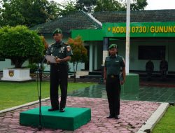 Dandim 0730/Gunungkidul Pimpin Upacara Kenaikan Pangkat