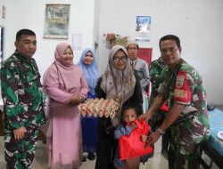 Satgas TMMD Kunjungi Pasien Stunting di Posyandu Merangkai Bunga Setaman 