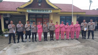 Polsek Kuantan Hilir Gelar Pengecekan Kebersihan Mako dan Ranmor Dinas Dalam Rangka HUT Bhayangkara ke-78 Tahun 2024