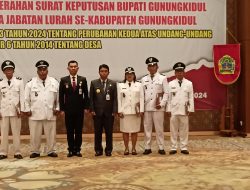 Bupati Gunungkidul Lantik 143 Lurah di Gunungkidul