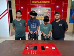 Tim Mata Elang Sat Res Narkoba Polres Kuansing Tangkap Dua Pengedar Shabu di Kuansing