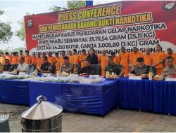 Polda Riau Musnahkan Barang Bukti Narkotika, Kapolda Riau Tegaskan Tidak Adalagi Istilah Kampung Narkoba
