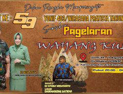 Lestarikan Budaya, Yonif Mekanis 403/WP Gelar Wayangan