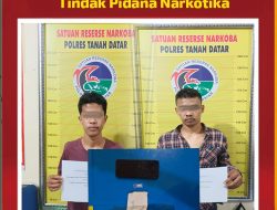 Duo Orang Penyalahgunaan Narkotika Jenis Sabu Di Amankan Tim Tarantula Polres Tanah Datar