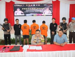 Polres Tanjab Timur Ungkap Kasus Narkotika Jenis Sabu Seberat 102,41 gram Dengan 3 (Tiga) Orang Tersangka
