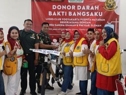 Aksi Donor darah Anggota Kodim 0732/Sleman 