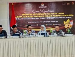 KPU Kota Padang Panjang Gelar Rapat Koordinasi Persiapan Pendaftaran Bakal Calon Walikota dan Wakil Walikota tahun 2024