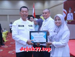 Sekdako Pekanbaru Menyerahkan Nilai ASKI Kepada 10 OPD Terbaik