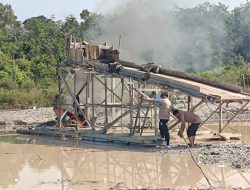 Kapolsek Kuantan Hilir Pimpin Operasi Penertiban Aktivitas PETI, Kapolsek ” Tidak ada ruang bagi penambangan ilegal “