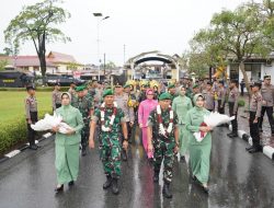 Kapolda Riau Gelar Upacara Penyambutan dan Pelepasan Danrem O31/Wirabima