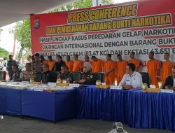 83,47 Kg Sabu dan 43.651 Butir Ekstasi di Musnahkan, Wakapolda Riau ” Kita telah menyelamatkan 87.836 jiwa “