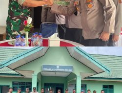 Merayakan HUT TNI ke-79, Polsek Jajaran Polres Batanghari Sambangi Koramil 415-04/ Muara Bulian