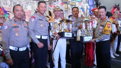 Dirlantas Polda Sumsel Membuka dan Menutup Lomba Patroli Keamanan Sekolah.