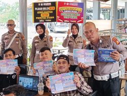 Ditlantas Polda Riau Melalui Tim Cooling System Kampanye Keselamatan di Terminal BRP