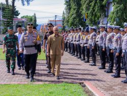 Jelang Pelantikan Presiden dan Wapres , Polres Pasaman gelar Apel gelar pasukan operasi Singgalang 2024