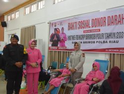 SatBrimob Polda Riau Gelar Bakti Sosial Donor Darah HUT KE – 79 Korps Brimob Polri