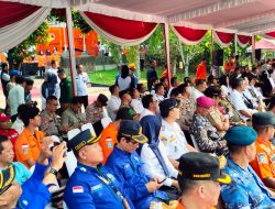 PJ Gubernur Sumsel. Elen Setiadi SH. MSE. Pimpin Apel Simulasi Banjir.