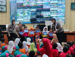 Satgas Preemtif Ops Zebra Ditlantas Polda Riau Mendapat Kunjungan Ratusan Siswa Siswi TK