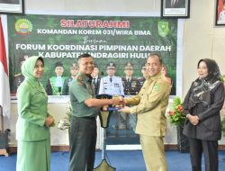 Brigjen TNI Sugiyono Beserta Ketua Persit KCK Koorcab Rem 031 PD I/BB Disambut Plt.Bupati Inhu