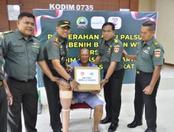 Peduli Penyandang Disabilitas, Kodim Surakarta Bersama Yayasan Benih Baik Dan Relawan WLO Berikan Bantuan Kaki Palsu Dan Paket Sembako