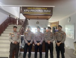 Dalam Memelihara Kamtibmas Tetap Kondusif, Subsatgas PAM di KPU dan Bawaslu Riau