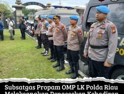 Satgas Propam Gelar Apel Pagi Cek Kesiapan Personel Terlibat OMP LK-2024